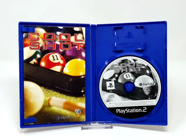Interior del juego Cool Shot (POR) para PlayStation 2 con disco y manual