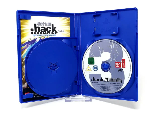 Lateral de la caja de .Hack: Outbreak Part 3 (ESP) para PlayStation 2