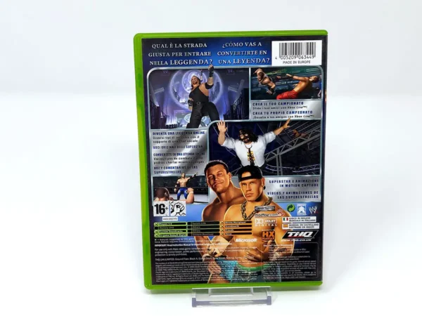 Parte trasera de WWE WrestleMania 21 (ESP) (Rebajado) para XBOX, edición PAL España