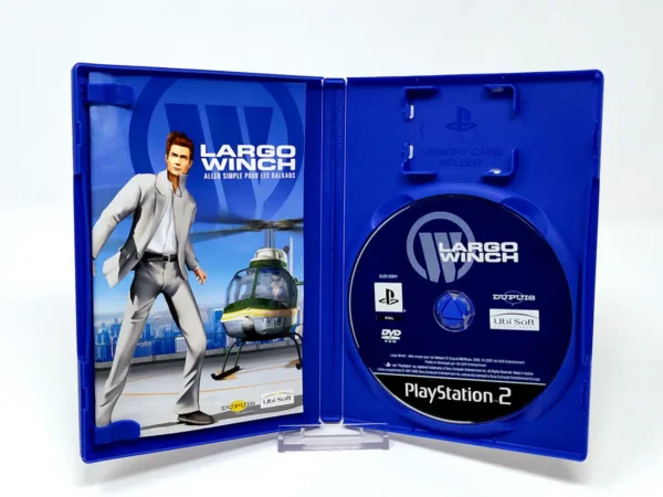 Interior del juego Largo Winch (FRA) para PlayStation 2 con disco y manual