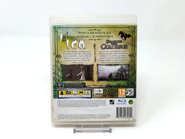 Parte trasera de Ico & Shadow of the Colossus (ESP) (Classics HD) para PlayStation 3, edición PAL España