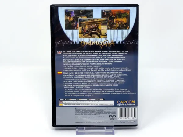 Parte trasera de Onimusha: Warlords (ESP) (Platinum) (Rebajado) para PlayStation 2, edición PAL España