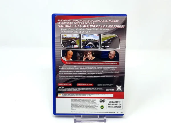 Parte trasera de Formula One 06 (ESP) (Promo) para PlayStation 2, edición PAL España