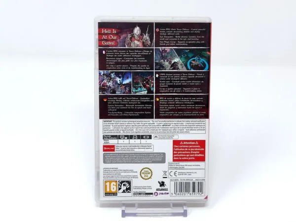 Parte trasera de Hell Warders (ESP) para Nintendo Switch, edición PAL España