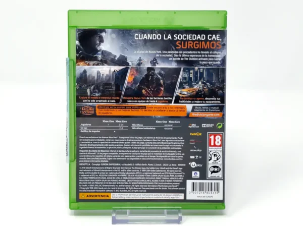Interior del juego Tom Clancy's The Division (ESP) (Steelbook) para XBOX One / Series X/S con disco y manual