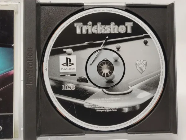 Lateral de la caja de Trickshot (EUR) para PlayStation 1