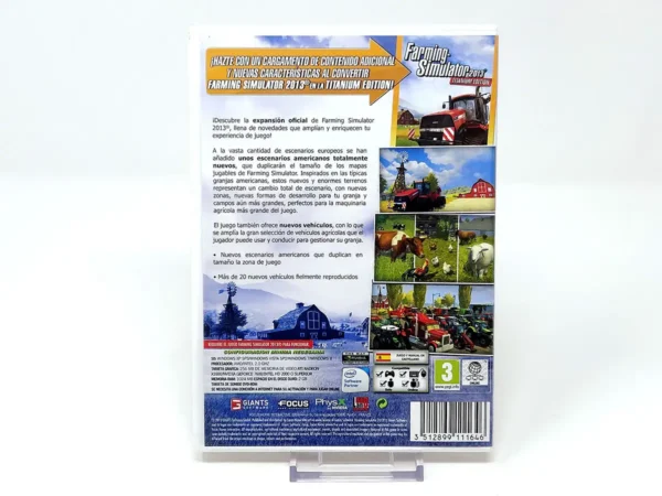 Parte trasera de Farming Simulator 2013: Official Expasión (ESP) para PC, edición PAL España