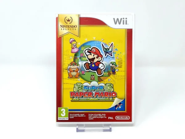 Portada de Super Paper Mario (ESP) (Selects) para Nintendo Wii, edición PAL España, de segunda mano