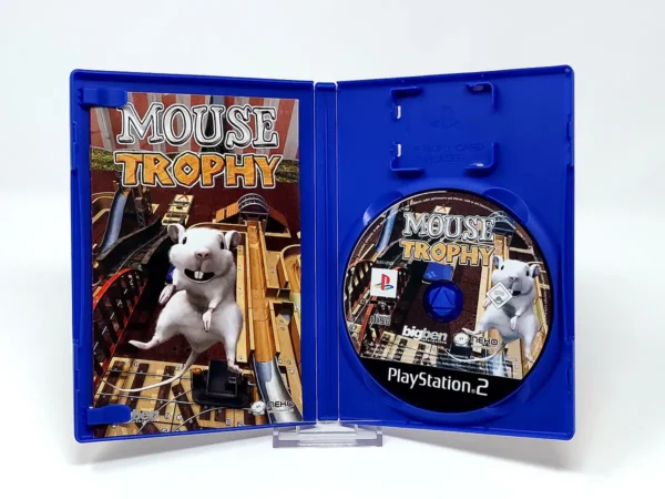 Interior del juego Mouse Trophy (ESP) para PlayStation 2 con disco y manual