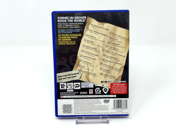Parte trasera de Rock Band: Song Pack 1 (FRA) para PlayStation 2, edición PAL Francia