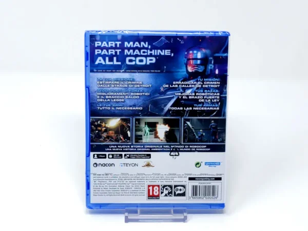 Parte trasera de RoboCop: Rogue City (ESP) (Precintado) para PlayStation 5, edición PAL España