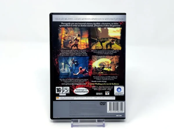 Parte trasera de Prince of Persia: El Alma del Guerrero (ESP) (Platinum) (Rebajado) para PlayStation 2, edición PAL España