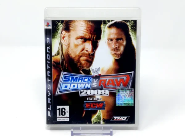 Portada de WWE SmackDown vs. Raw 2009 (ESP) para PlayStation 3, edición PAL España, de segunda mano