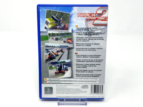 Parte trasera de Truck Racing 2 (ESP) para PlayStation 2, edición PAL España