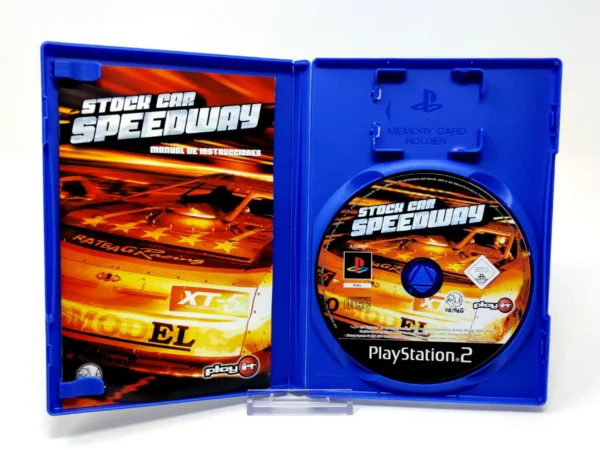 Interior del juego Stock Car Speedway (ESP) para PlayStation 2 con disco y manual