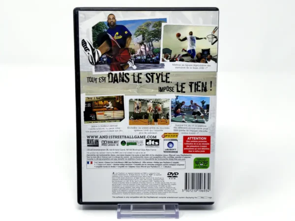 Parte trasera de AND 1 Streetball (FRA) (Rebajado) para PlayStation 2, edición PAL Francia