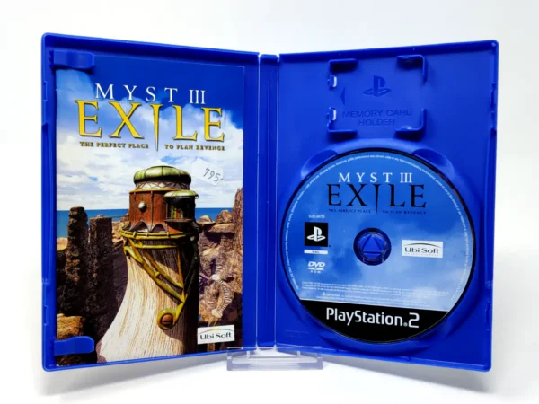 Interior del juego Myst III: Exile (ESP) (Rebajado) para PlayStation 2 con disco y manual