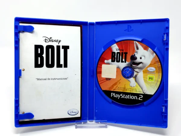 Interior del juego Disney Bolt (ESP) (Rebajado) para PlayStation 2 con disco y manual