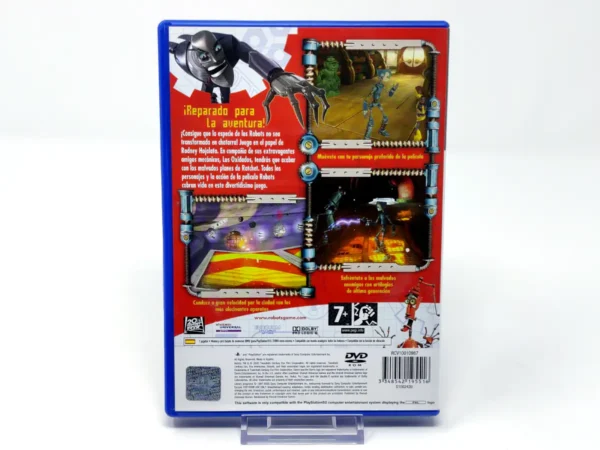 Parte trasera de Robots (ESP) para PlayStation 2, edición PAL España