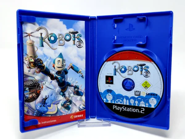 Interior del juego Robots (ESP) para PlayStation 2 con disco y manual