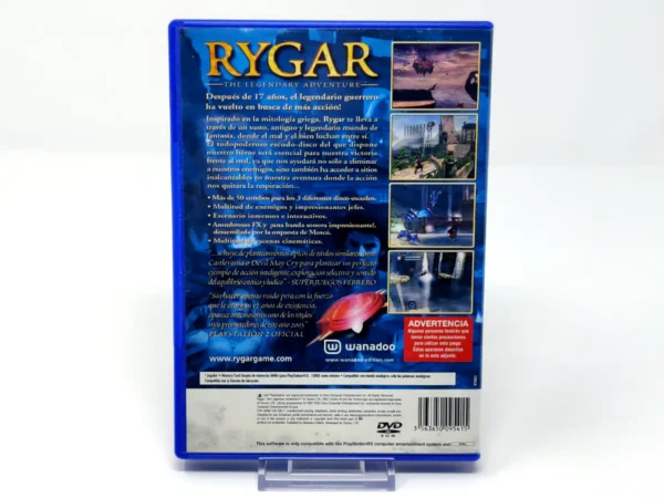 Parte trasera de Rygar: The Legendary Adventure (ESP) (Rebajado) para PlayStation 2, edición PAL España