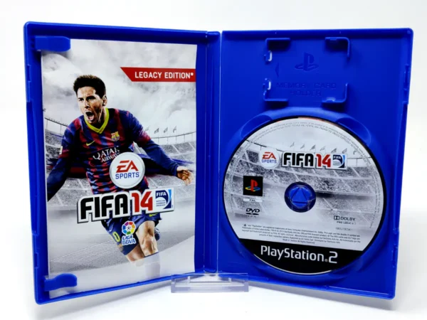 Interior del juego FIFA 14 (Legacy Edition) (ESP) para PlayStation 2 con disco y manual