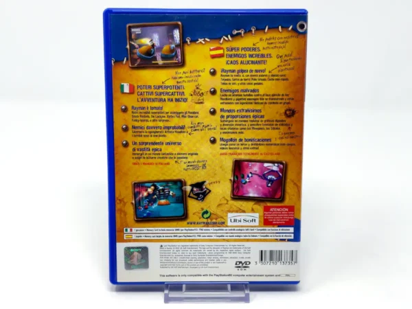 Parte trasera de Rayman 3: Hoodlum Havoc (Holográfica) (ESP) para PlayStation 2, edición PAL España