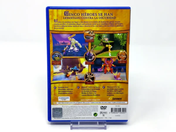 Parte trasera de Spyro: A Hero's Tail (ESP) para PlayStation 2, edición PAL España