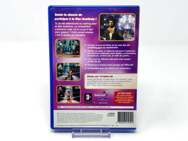 Parte trasera de Star Academy (FRA) para PlayStation 2, edición PAL Francia