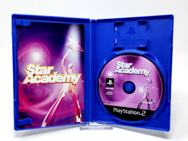 Interior del juego Star Academy (FRA) para PlayStation 2 con disco y manual