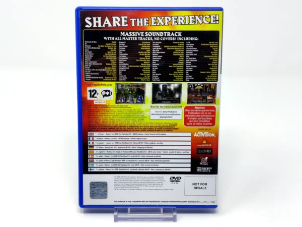 Parte trasera de Guitar Hero World Tour (ESP) para PlayStation 2, edición PAL España