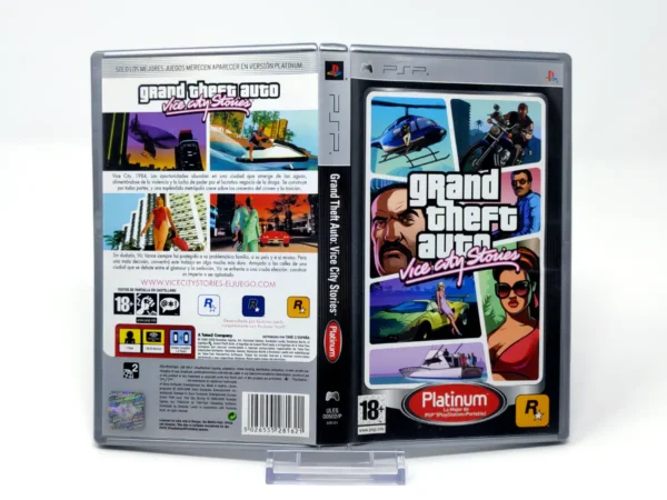 Grand Theft Auto: Vice City Stories (ESP) (Platinum) (Carátula) para PSP, edición PAL España, de segunda mano