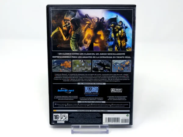 Parte trasera de Starcraft (ESP) para PC, edición PAL España