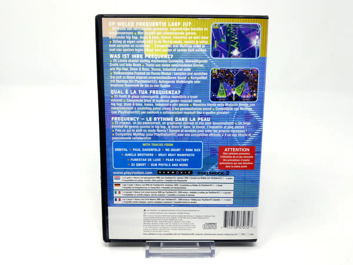 Parte trasera de Frequency (FRA) (Rebajado) para PlayStation 2, edición PAL Francia