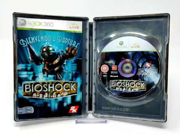 Interior del juego BioShock (ESP) (Steelbook) para XBOX 360 con disco y manual
