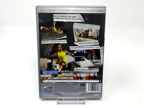 Parte trasera de FIFA Street (ESP) (Platinum) para PlayStation 2, edición PAL España