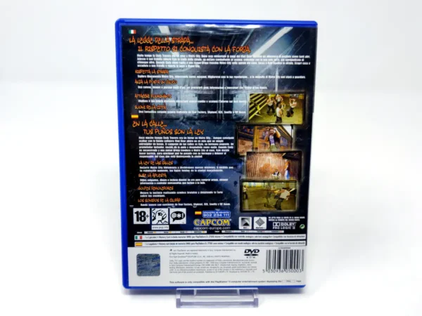 Parte trasera de Final Fight: Streetwise (ESP) para PlayStation 2, edición PAL España