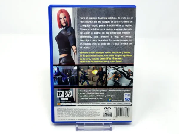 Parte trasera de Alias (ESP) para PlayStation 2, edición PAL España