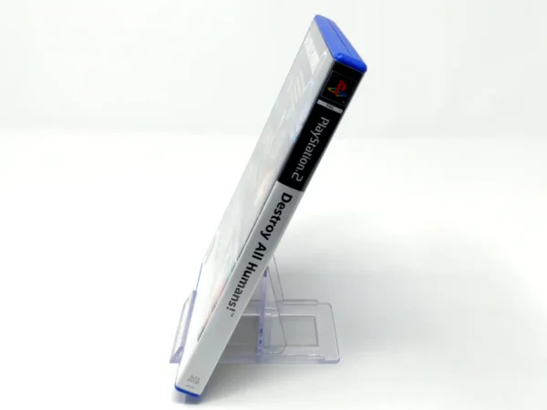 Lateral de la caja de Destroy All Humans! (ESP) para PlayStation 2