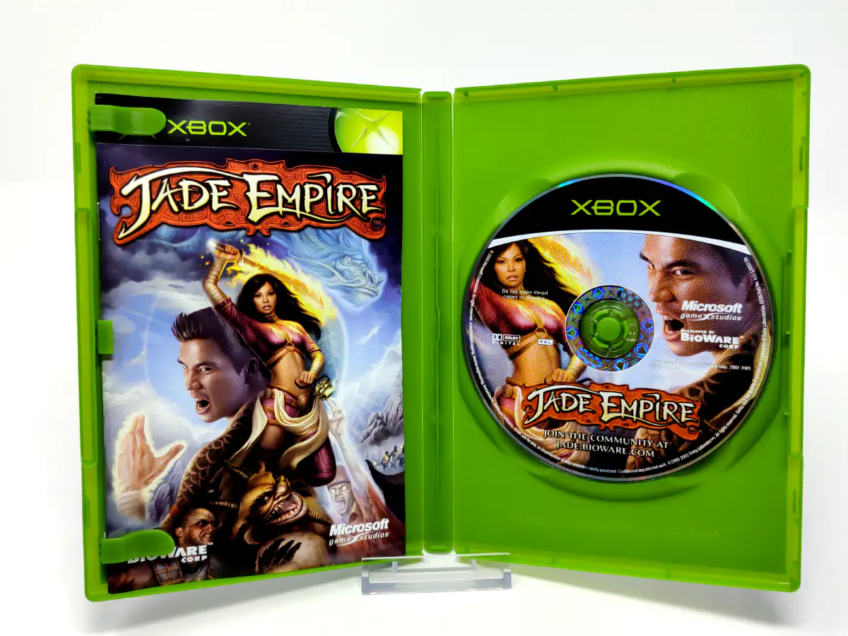 Interior del juego Jade Empire (ESP) para XBOX con disco y manual