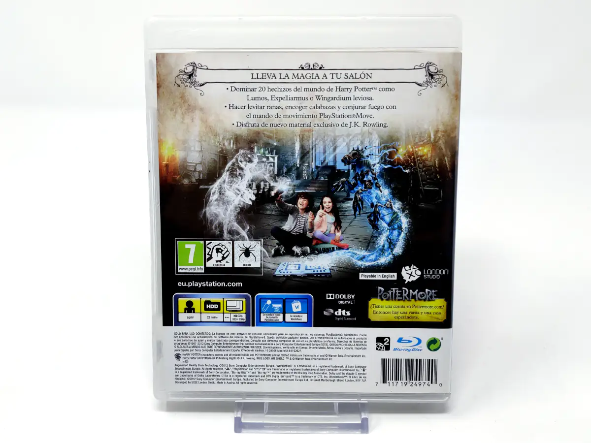 Parte trasera de Wonderbook: El Libro de los Hechizos (ESP) (Rebajado) para PlayStation 3, edición PAL España