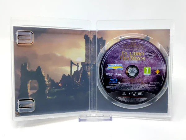 Interior del juego Wonderbook: El Libro de los Hechizos (ESP) (Rebajado) para PlayStation 3 con disco y manual