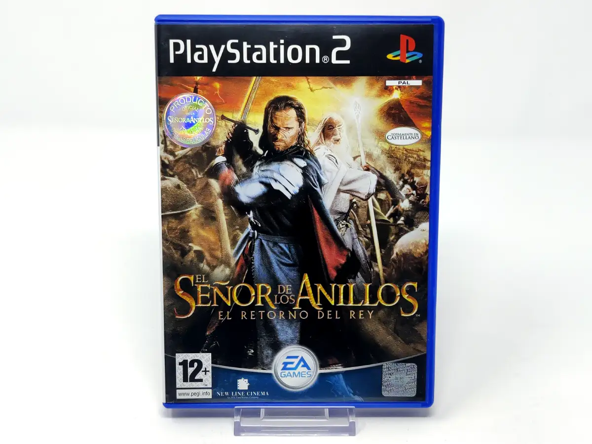 Portada de El Señor de los Anillos: El Retorno del Rey (ESP) (v1) para PlayStation 2, edición PAL España, de segunda mano