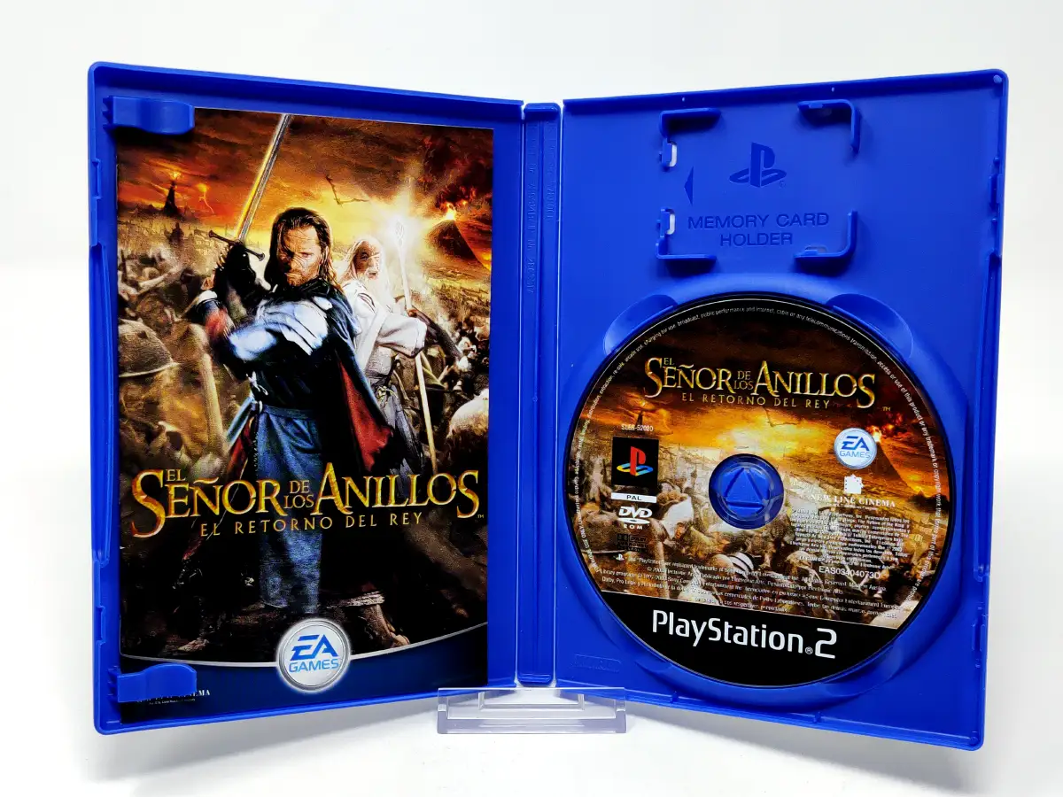 Lateral de la caja de El Señor de los Anillos: El Retorno del Rey (ESP) (v1) para PlayStation 2