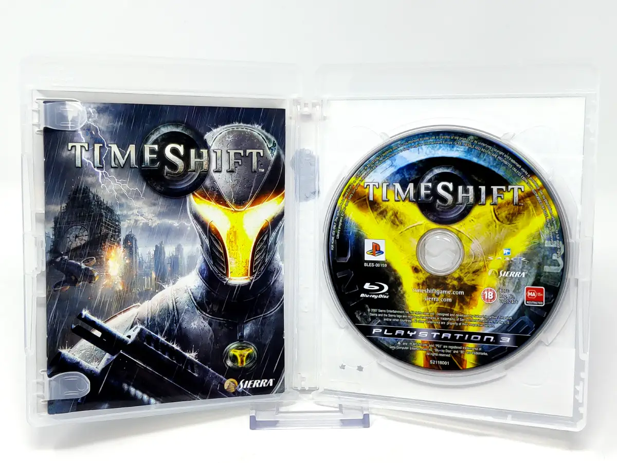 Interior del juego TimeShift (ESP) (Rebajado) para PlayStation 3 con disco y manual