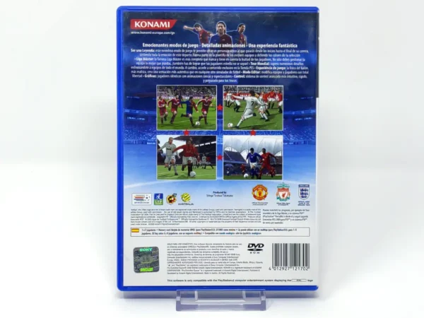 Parte trasera de PES 2009: Pro Evolution Soccer (ESP) para PlayStation 2, edición PAL España