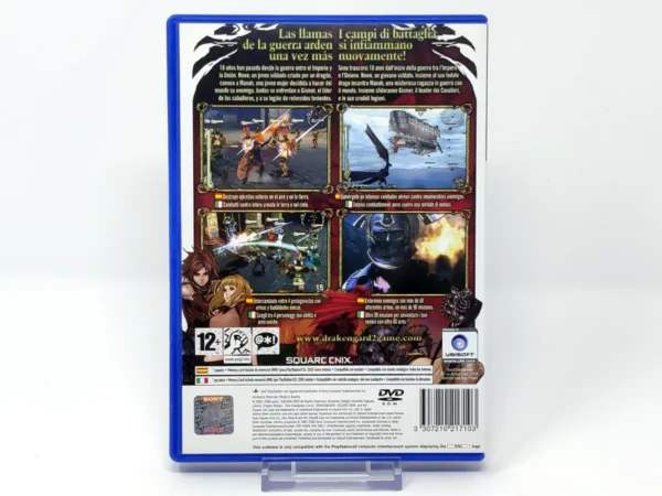 Parte trasera de Drakengard 2 (ESP) para PlayStation 2, edición PAL España