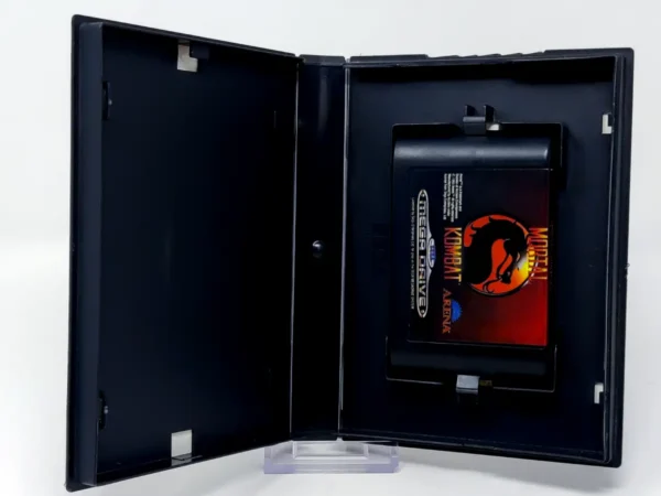 Lateral de la caja de Mortal Kombat (ESP) (Rebajado) para Sega Mega Drive