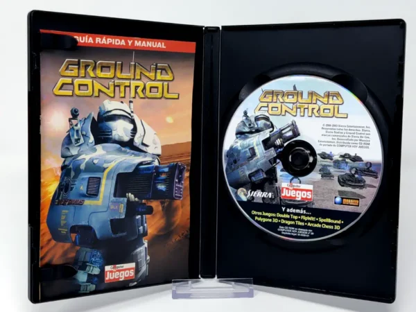 Interior del juego Ground Control (ESP) para PC con disco y manual