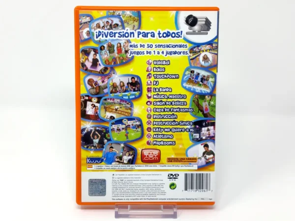 Parte trasera de EyeToy: Play 3 (ESP) (v2) para PlayStation 2, edición PAL España